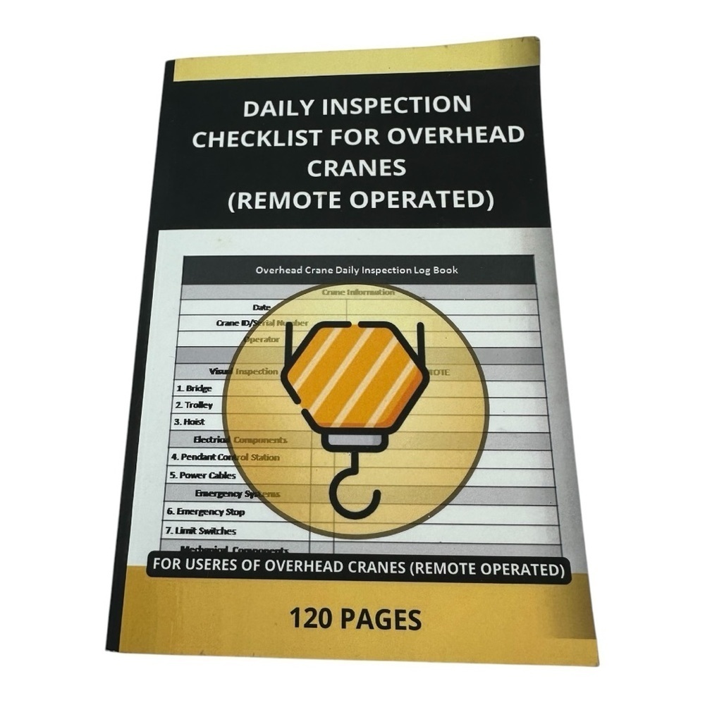 Daily Inspection Checklist For Overhead Cranes Log Book Paperback